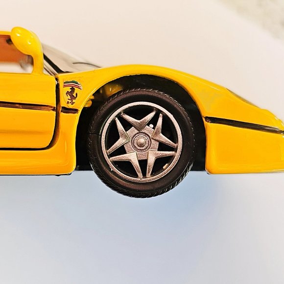 *50% PRICE DROP!* Rare YELLOW Welly 1:24 Ferrari F50 die-cast model car - Picture 5 of 16